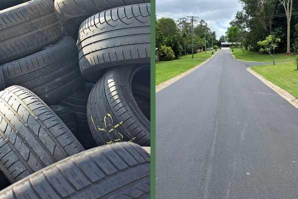 Old tyres pave the road ahead